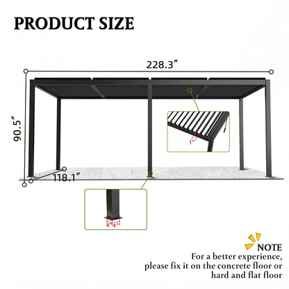 Aluminum Louvered Pergola | Adjustable Pergola Roof System