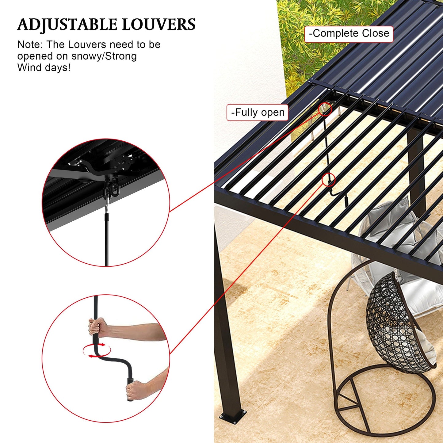 Aluminum Louvered Pergola | Adjustable Pergola Roof System