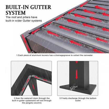 Aluminum Louvered Pergola | Adjustable Pergola Roof System