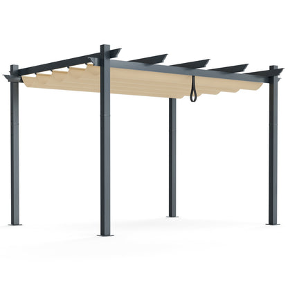 10x12 Aluminum Retractable Pergola Canopy | Outdoor Shelter