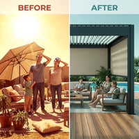 LumaShade Atria Screen Pergola — Before & After
