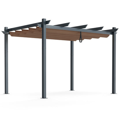 10x12 Aluminum Retractable Pergola Canopy | Outdoor Shelter
