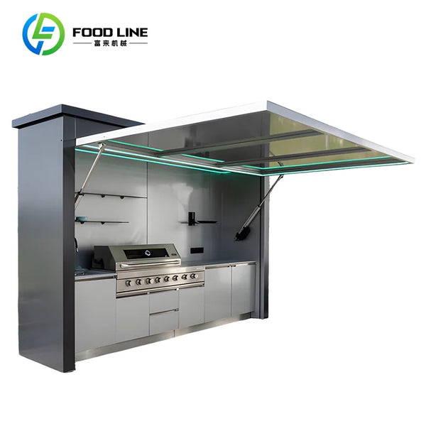 Portable Outdoor Kitchen with Large Storage Space – Customizable Camping & Backyard BBQ Cooking Station