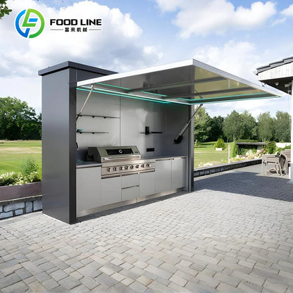 Portable Outdoor Kitchen with Large Storage Space – Customizable Camping & Backyard BBQ Cooking Station