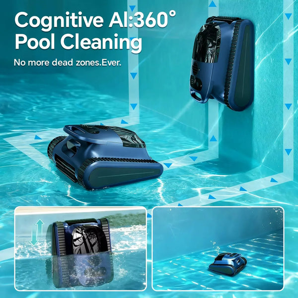 Seauto Crab Pro Cordless Robotic Pool Vacuum, Wall & Floor Cleaner