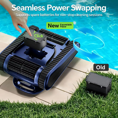 Seauto Crab Pro Cordless Pool Vacuum – 3 Cleaning Modes, Auto-Docking