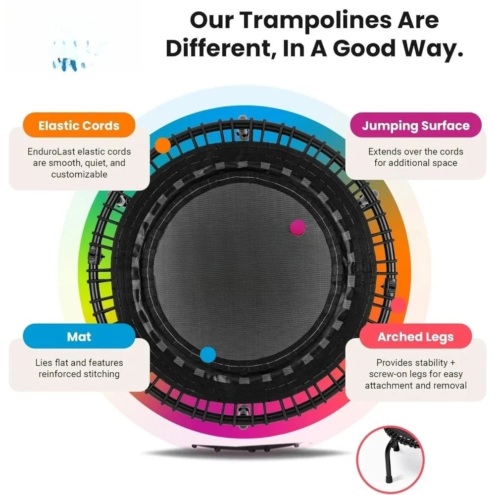 Mini Rebounder Trampoline – Adjustable Cord Home Fitness