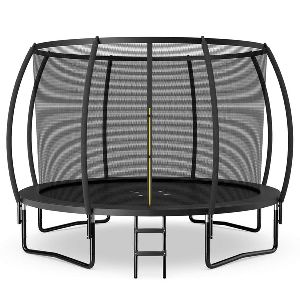 12 FT Outdoor Recreational Trampoline with Ladder – ASTM-Compliant Backyard Jumping Trampoline